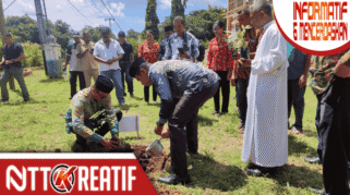 Kementerian Agama Flotim turut ambil bagian dalam aksi menanam sejuta pohon. (nttkreatif.com/Ama Sabon)