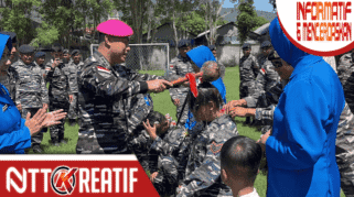 Sejumlah prajurit Lanal naik pangkat. Begini pesan Danlanal. (nttkreatif/Mardat)