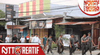 Dandim bersama anggota Kodim 1603 Sikka gelar jalan sehat. (nttkreatif.com/Mardat)