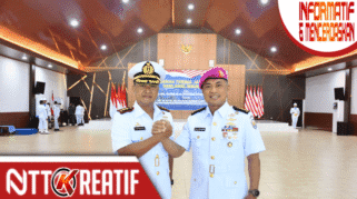 Letkol Laut Yoyok Ary Nugroho Achmar Syarifudin Resmi Jadi Danlanal Maumere. (nttkreatif.com/Mardat)