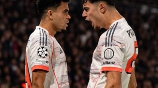 Luiz Diaz menjadi pahlawan kemenangan Bayern kontra PSG. (instagram.com/@fcbayern)