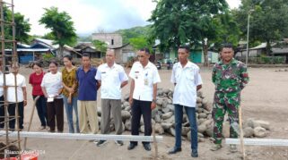 Pembangunan Koperasi Desa Merah Putih di Desa Likonggete, Kecamatan Talibura, Kabupaten Sikka resmi dimulai. (nttkreatif.com/Mardat)