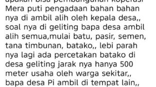 Kades Geliting, Kabupaten Maumere membantah keras tudingan yang beredar di medsos. (tangkapan layar FB)