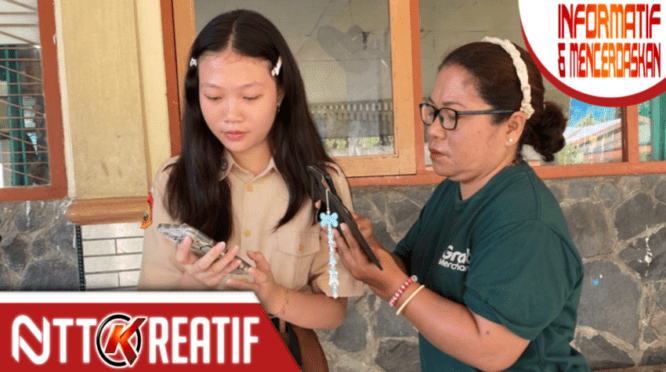 Grab masuk sekolah beri edukasi buat pelajar di Maumere. (nttkreatif.com/Mardat)