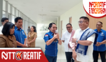 Sekjen Gempar, Petrus Sihombing dan Sekretaris DPD Gempar Provinsi NTT, Ratu Wulla Talu saat meninjau pembangunan RSUD Reda Bolo. (nttkreatif.com/Ballack)
