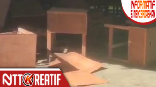 Salah satu ruangan SMP Kristen Tana Maringi yang dirusak oleh OTK. (nttkreatif.com/Ballack)