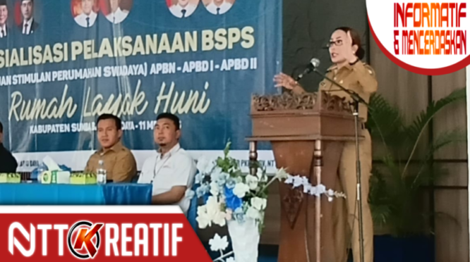 Bupati SBD, Ratu Wulla Talu sebut 455 rumah layak huni akan siap dibangun tahun 2026.(nttkreatif.com/Ballack)