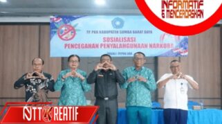 Simbol mempertemukan kedua ujung jari telunjuk dan ibu jari hingga membentuk kerucut ini dikenal sebagai simbol 'Maringgina' yang berarti Terberkati. Simbol khas ini dicetuskan langsung oleh Bupati Sumba Barat Daya (SBD), Ratu Wulla Talu. (Dok. Akun Facebook Prokompi SBD).