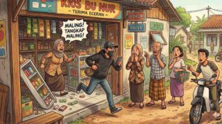 Gambar: Ilustrasi Pencuri. (NTTKreatif.com)
