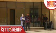 Bupati SBD, Ratu Wulla Talu saat memimpin apel peringatan Harganas. Dirinya menyentil soal peran penting keluarga. (Facebook.com/@Prokompi Sumba Barat Daya)