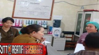 Bupati SBD Ratu Wulla Talu, memutuskan untuk sementara waktu berkantor di Rumah Sakit Umum Daerah (RUSD), Reda Bolo, Pada selasa 02 Juni 2026. (NTTKreatif.com/ Fren Ghoghi)