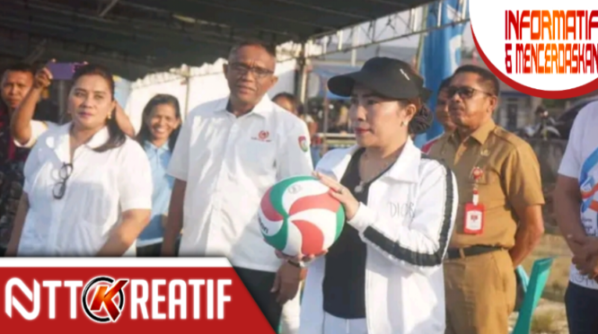 Bupati SBD, Ratu Wulla Talu saat membuka kegiatan Bupati Cup. (Facebook.com/@Kominfo Sumba Barat Daya)