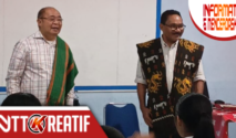 Markus Dairo Talu berkesempatan mengunjungi salah satu perusahaan distributor Aqua di Bekasi. (nttkreatif.com/Ballack)