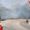 Kawasan hutan Watuganggorok di Sumba Barat Daya terbakar. (nttkreatif.com/Ballack)